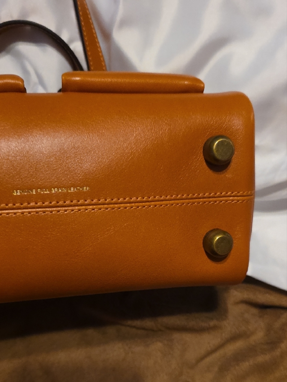 Coach Toffee Twin Turnlock Leather Satchel with Twin Front Pockets - Picture 7 of 8